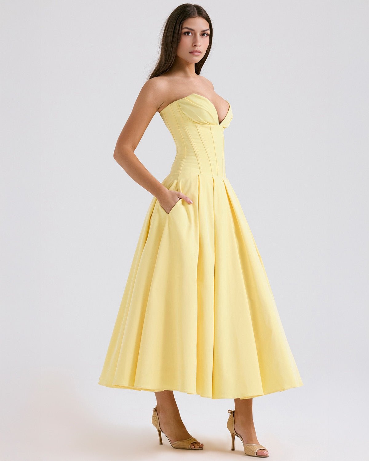Amalfi | Strapless Midi Dress