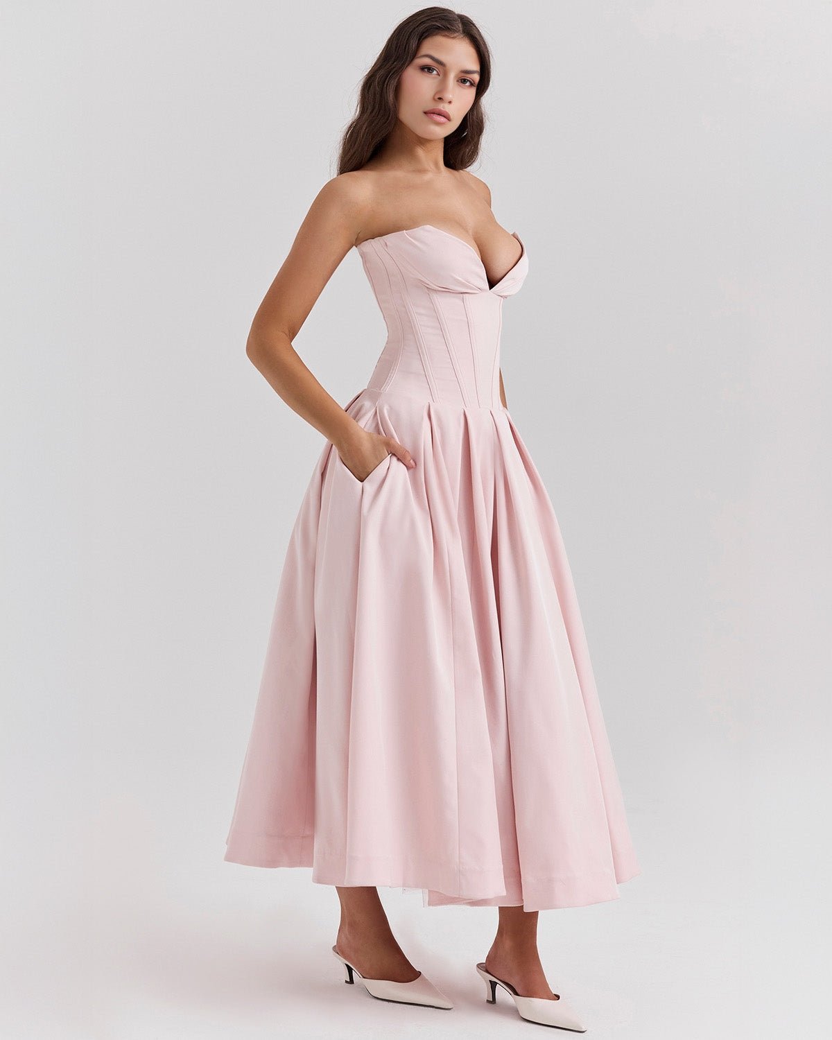 Amalfi | Strapless Midi Dress