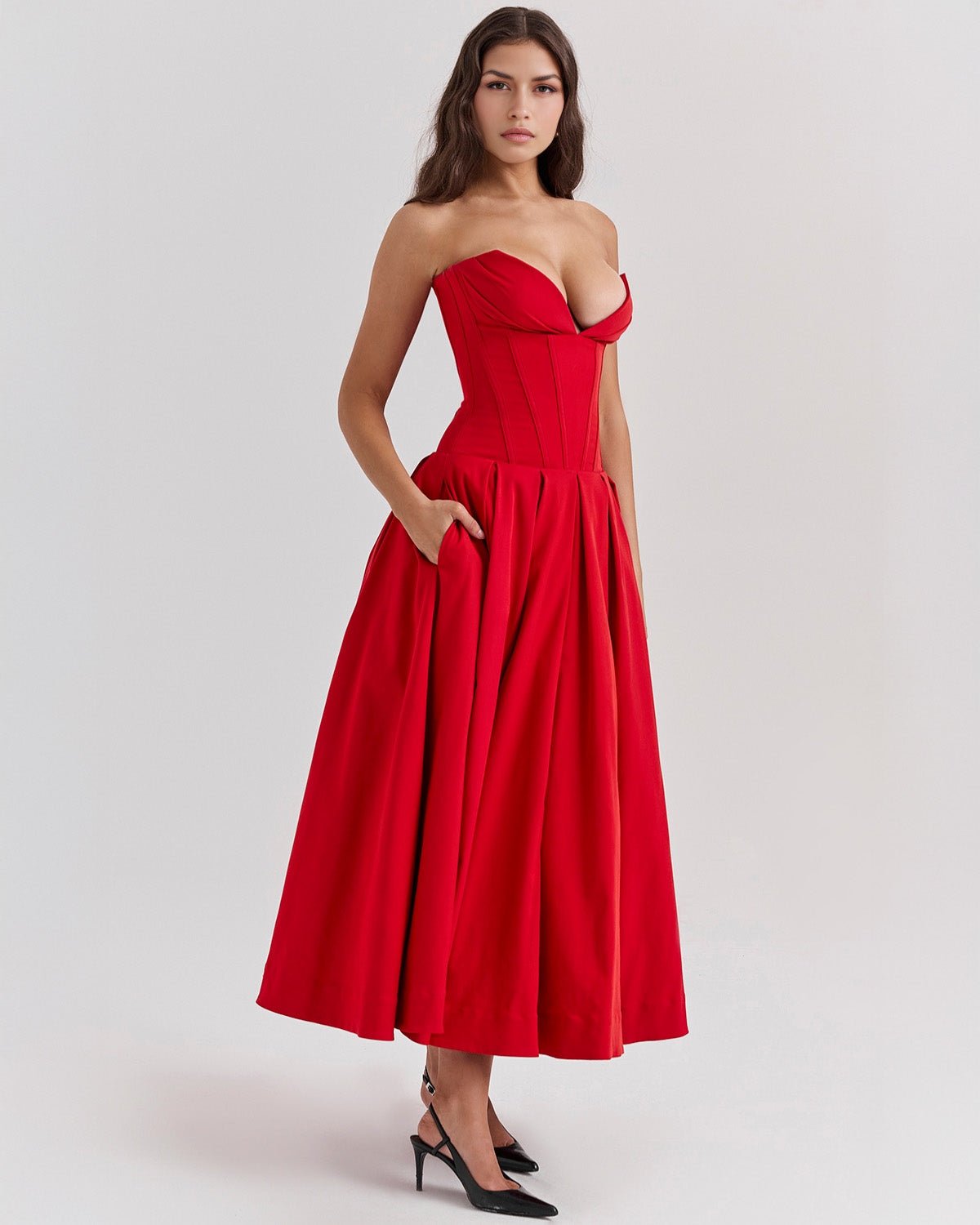 Amalfi | Strapless Midi Dress