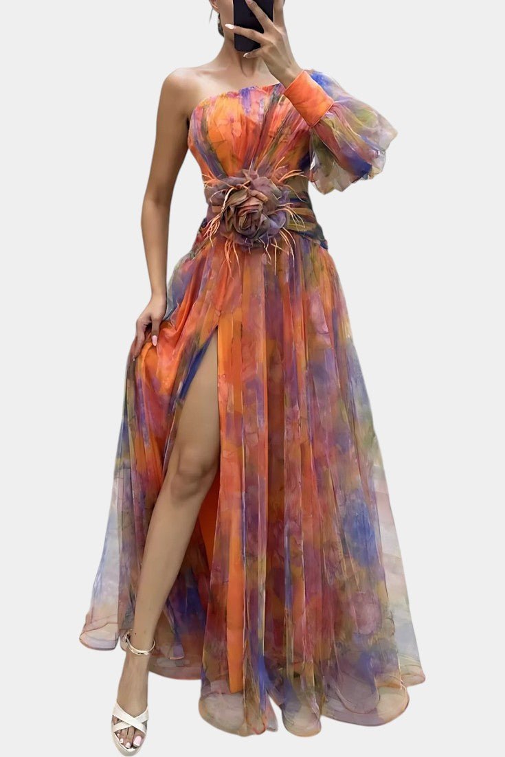 Amelie | One-Shoulder Asymmetric Maxi Dress