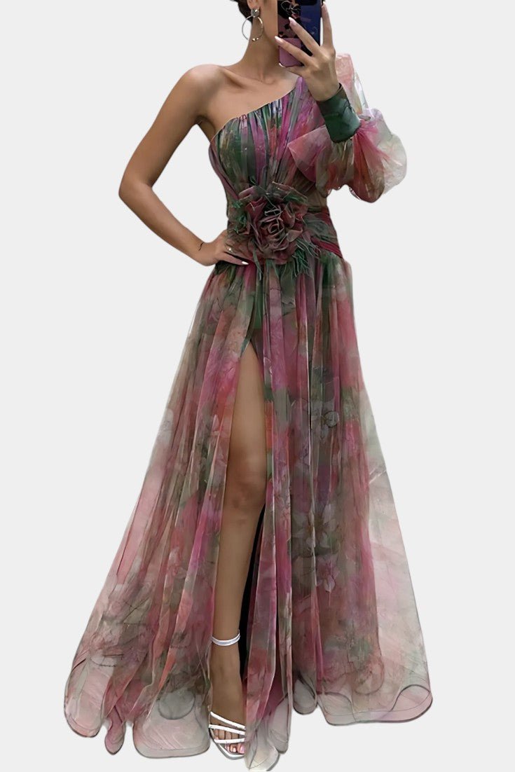 Amelie | One-Shoulder Asymmetric Maxi Dress