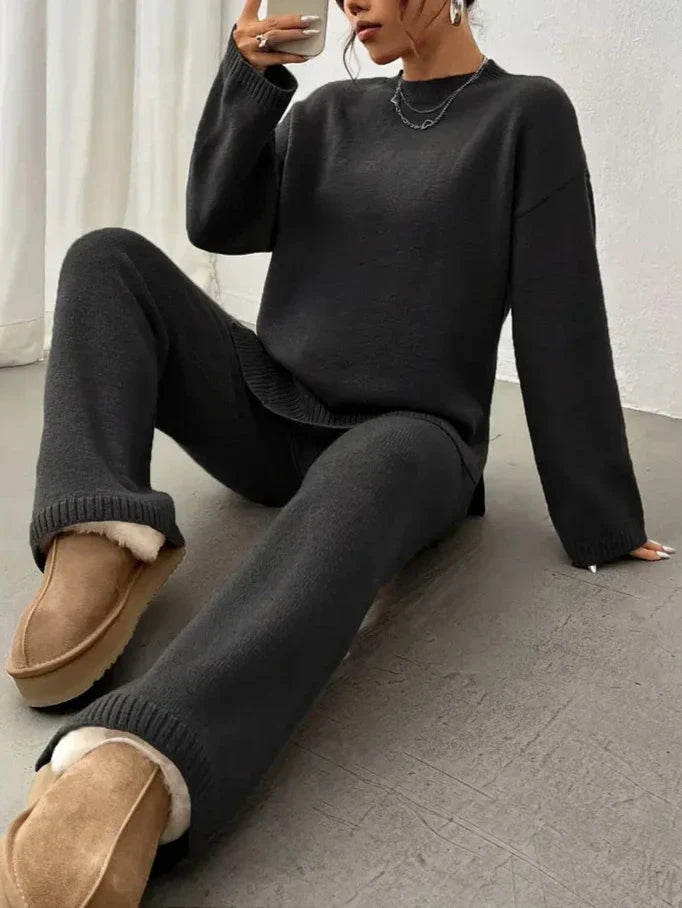 Linda - Warm Ribbed Casual Pantsuit