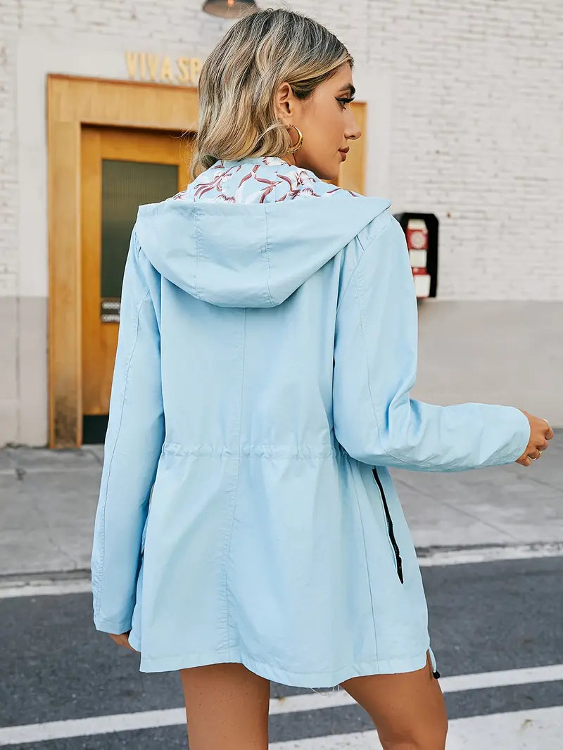 Ave - Lightweight Double Sided Floral Print Jacket