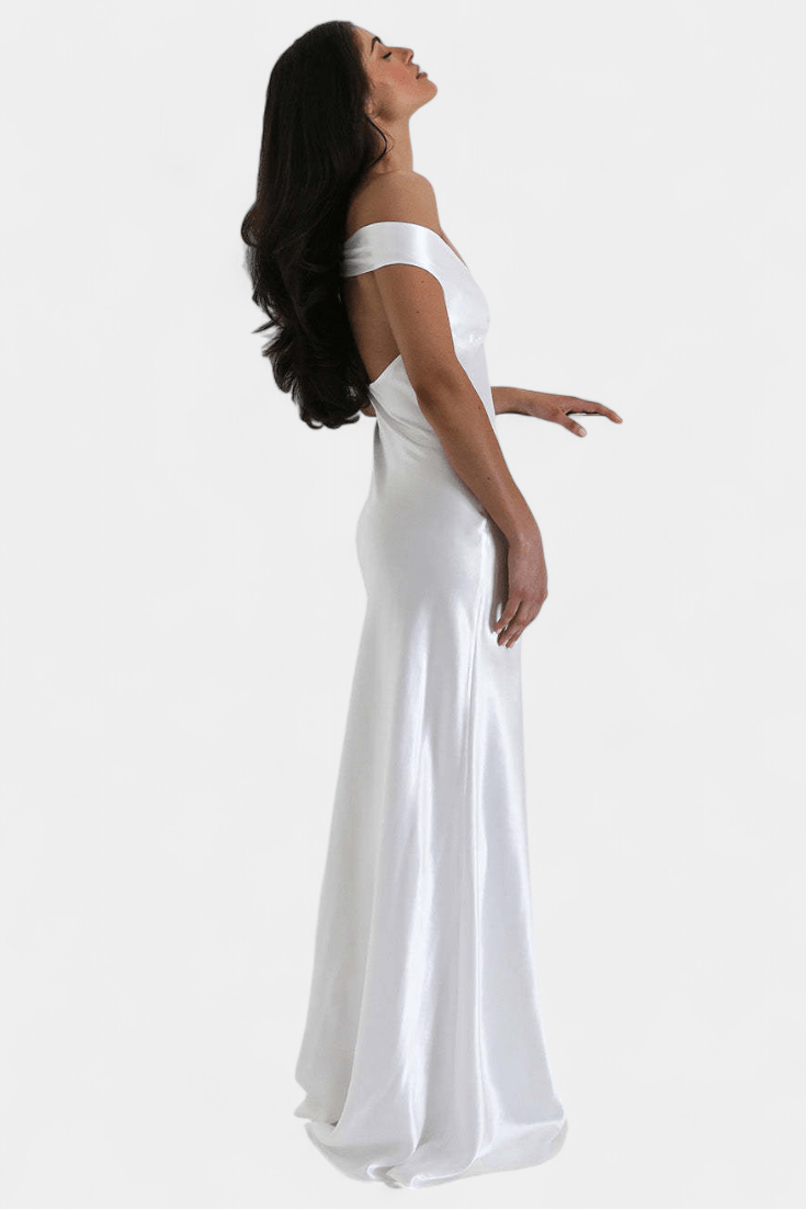 Blerina | Off-Shoulder Backless Fishtail Dress