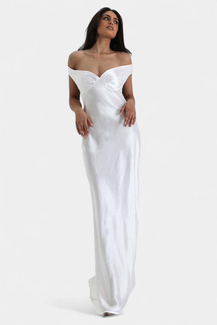 Blerina | Off-Shoulder Backless Fishtail Dress