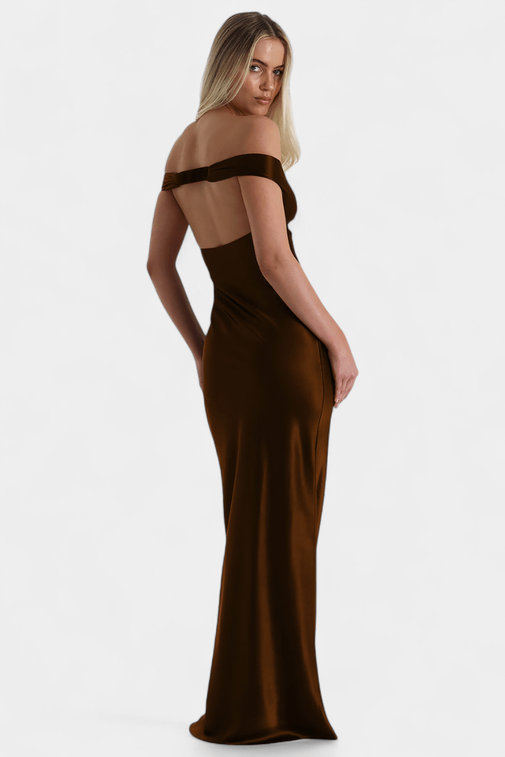 Blerina | Off-Shoulder Backless Fishtail Dress