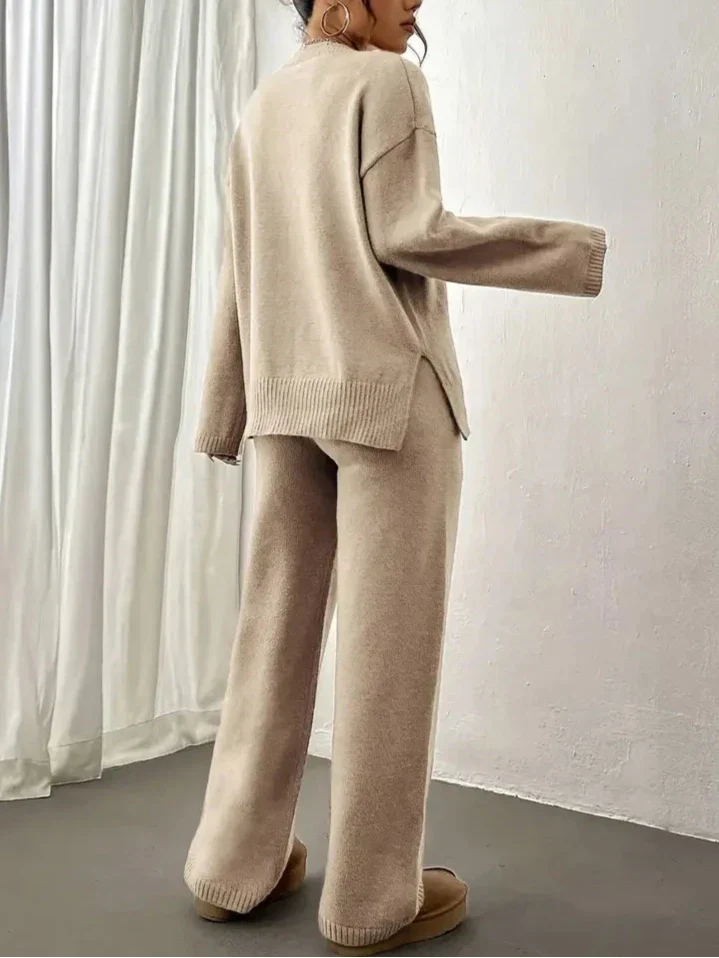 Linda - Warm Ribbed Casual Pantsuit