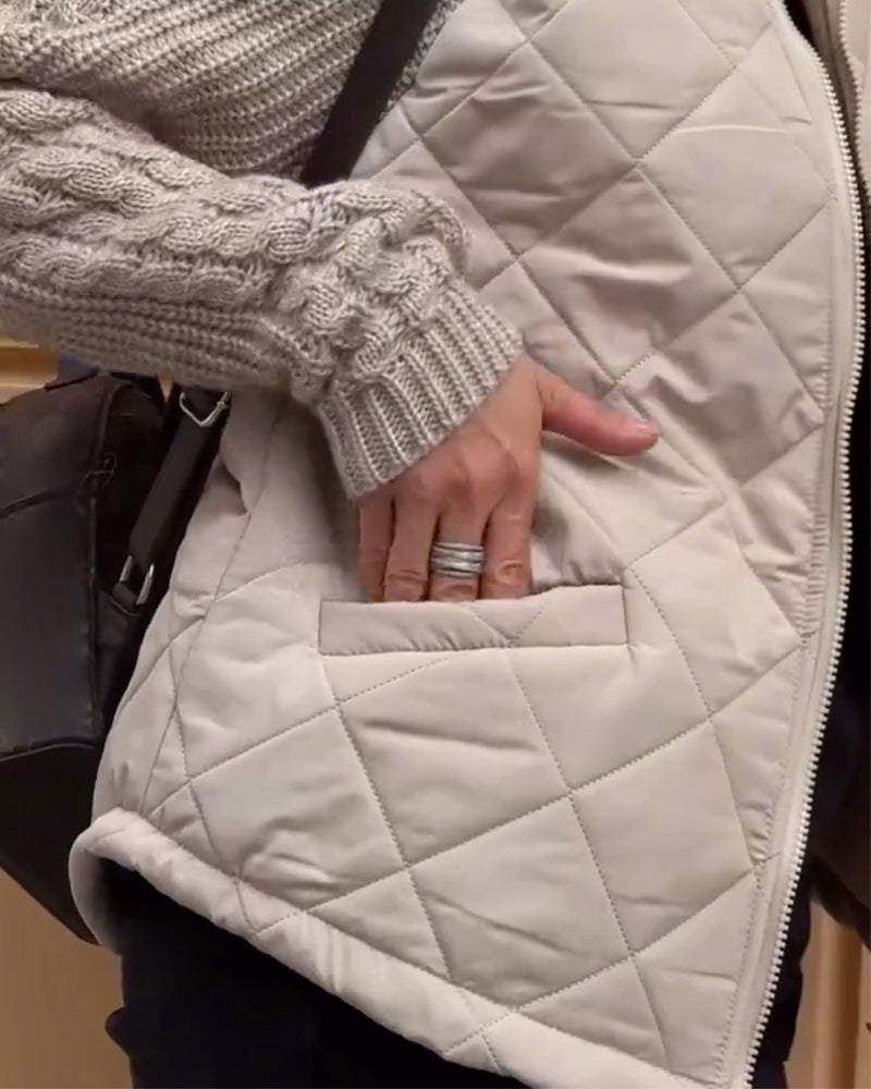 Shannon - Stylish Warm Coat with Zipper
