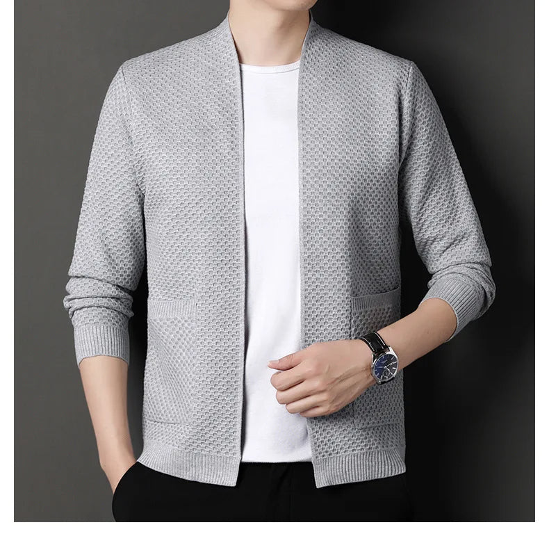 Jamie - Comfortable Honeycomb Cardigan