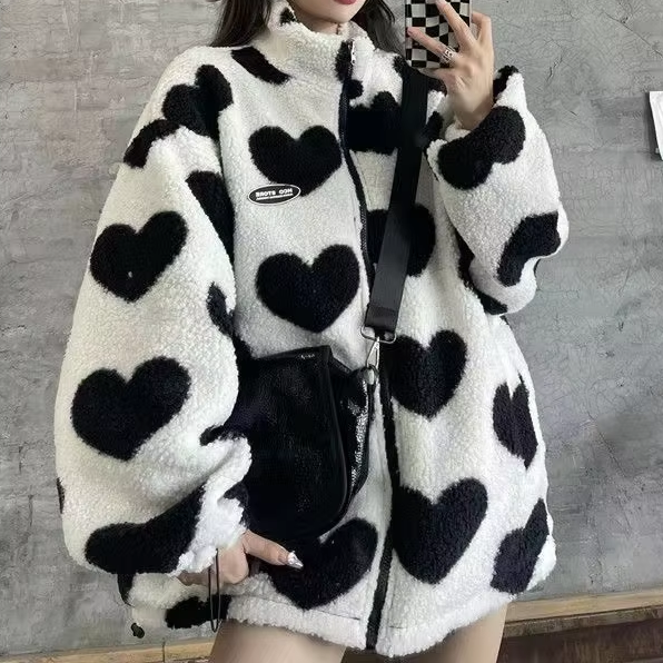 Mila - Super Comfy Double Sided Heart Jacket (Unique Collection)