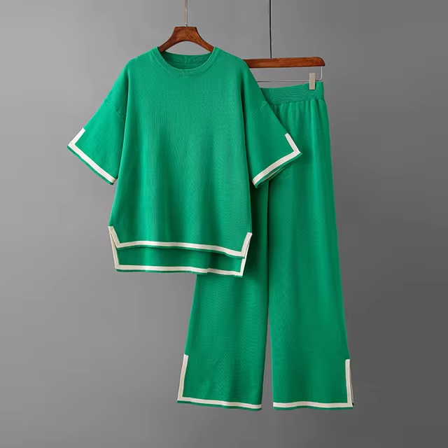 Charlotte - Elegant Ice Short Sleeve Co-Ord Set