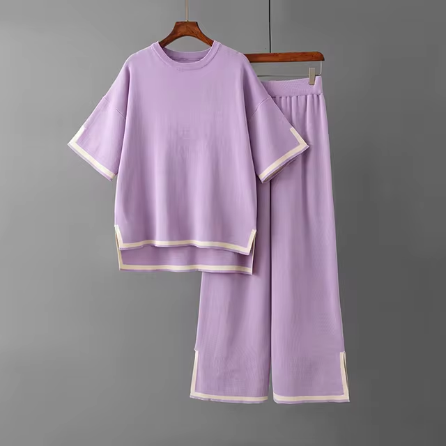 Charlotte - Elegant Ice Short Sleeve Co-Ord Set