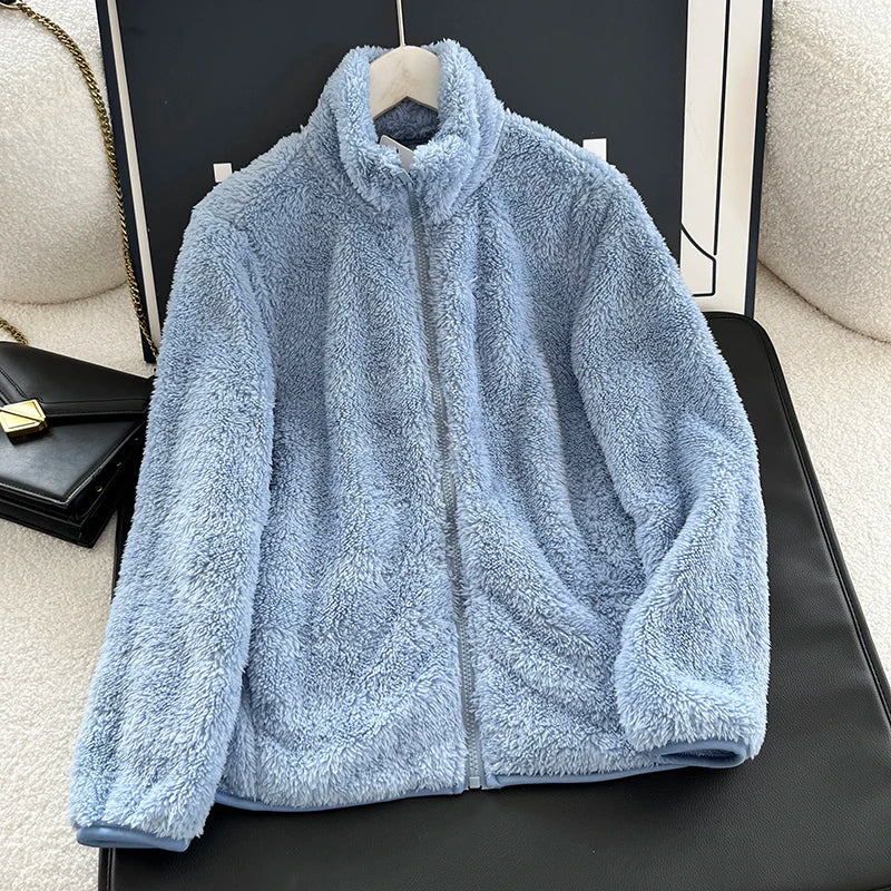 Riley - Cozy Teddy Coat With Zipper