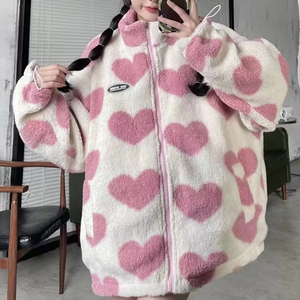 Mila - Super Comfy Double Sided Heart Jacket (Unique Collection)