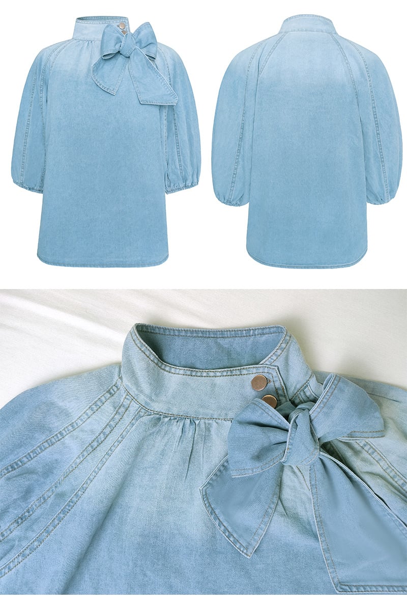 Natalia Denim Top - Sophisticated and Comfortable