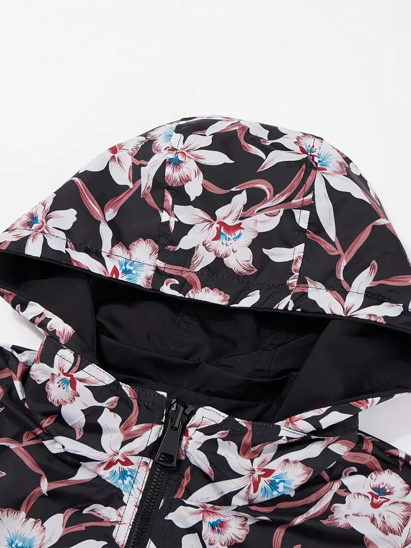Ave - Lightweight Double Sided Floral Print Jacket