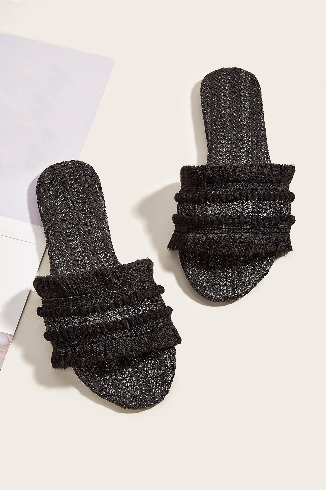 Flare Fringe Slippers