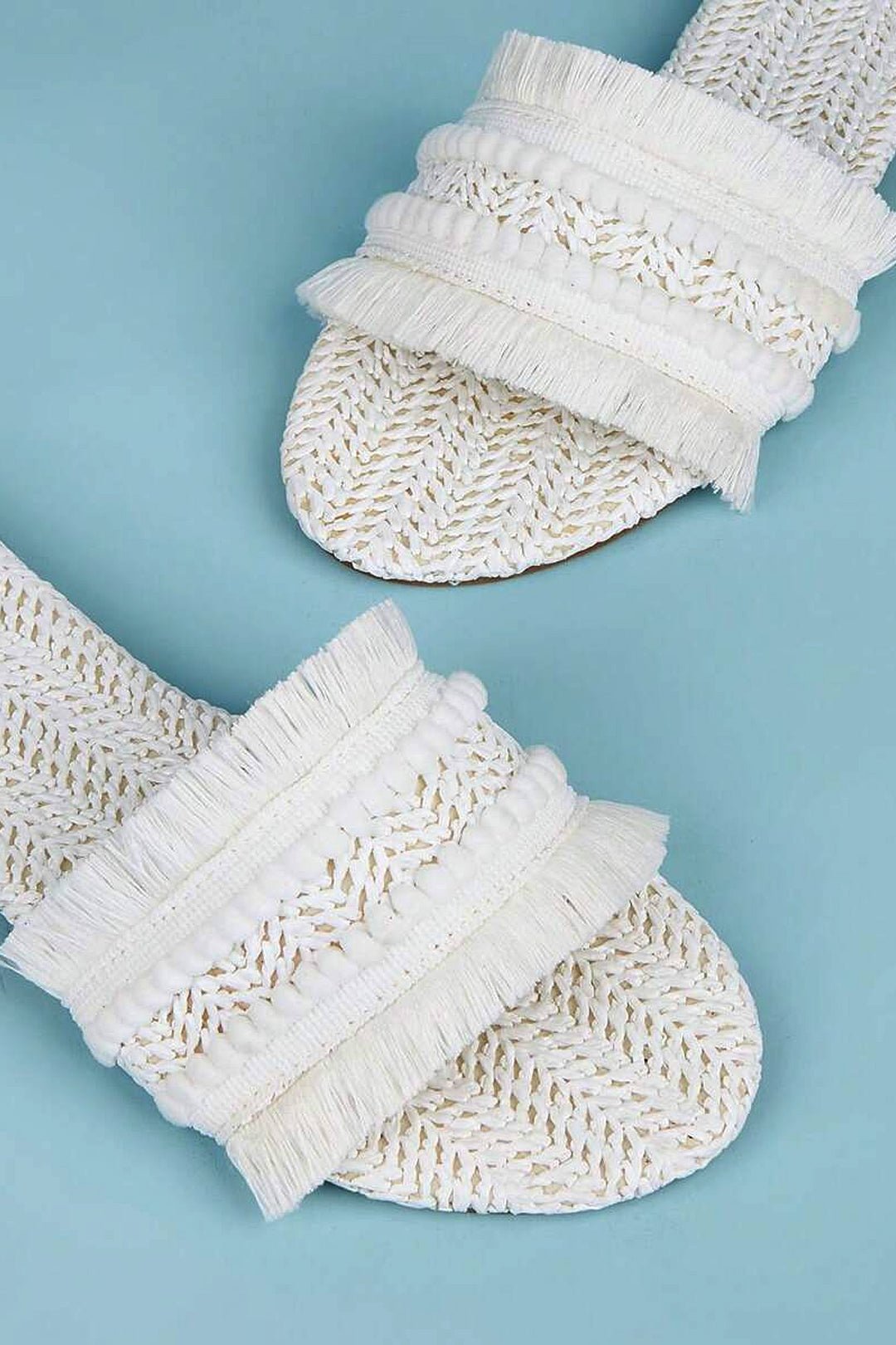 Flare Fringe Slippers