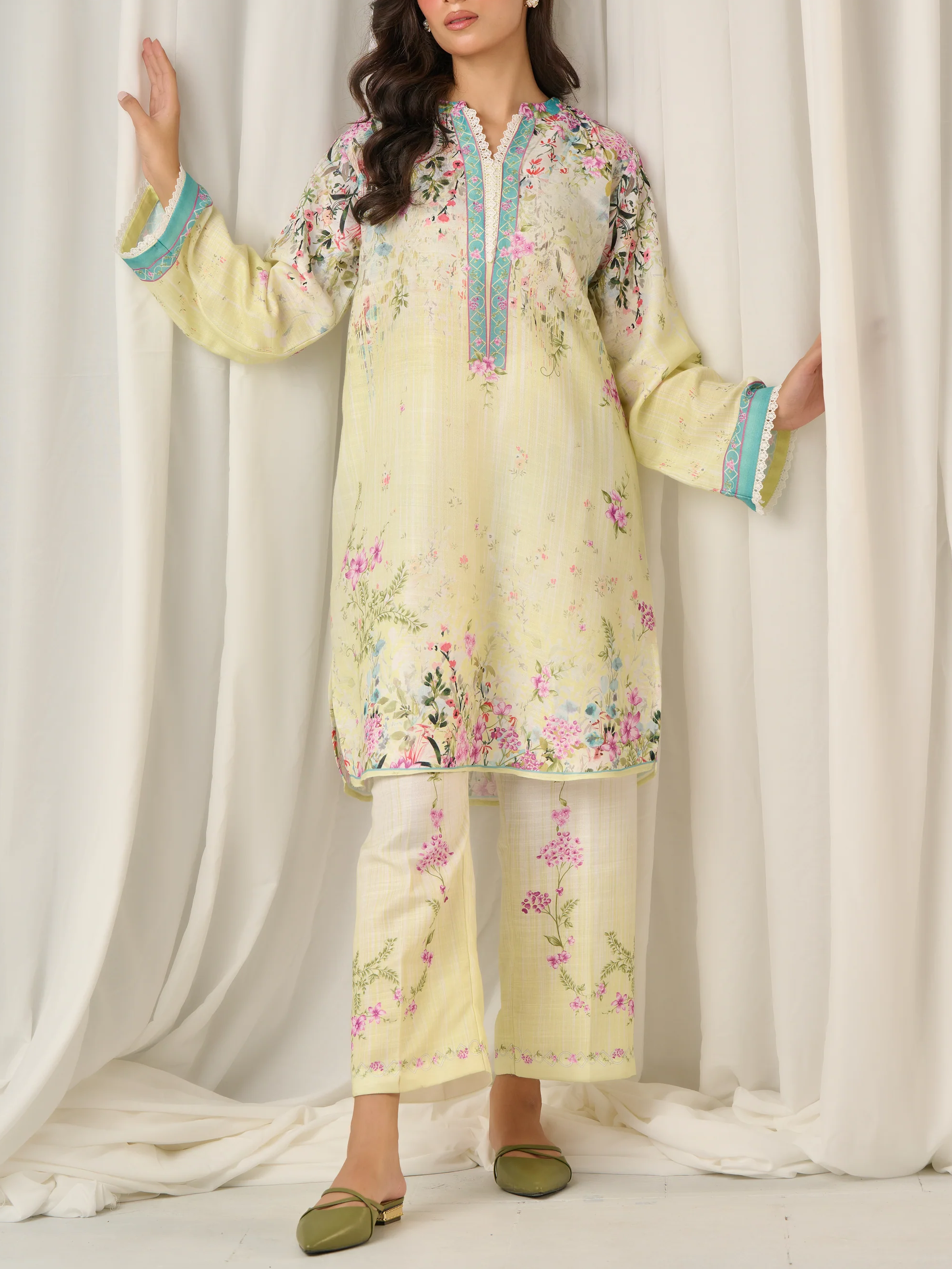 Delicate Pastel Floral Co-ord Set