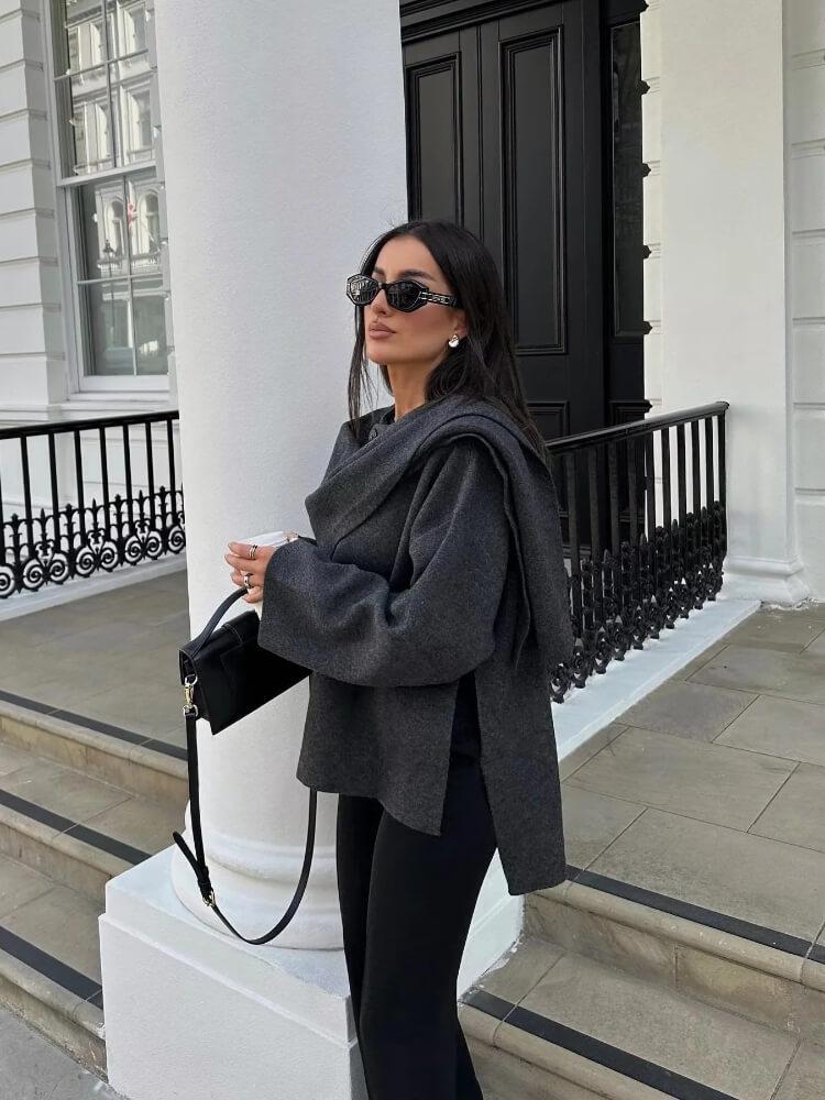 Avie - Stylish Luxury Cape Coat