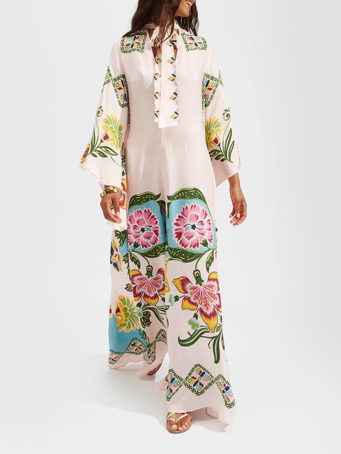 Haana Sunshine Floral Print Flowing Maxi Dress