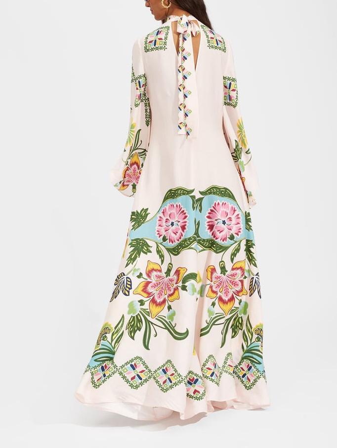 Haana Sunshine Floral Print Flowing Maxi Dress