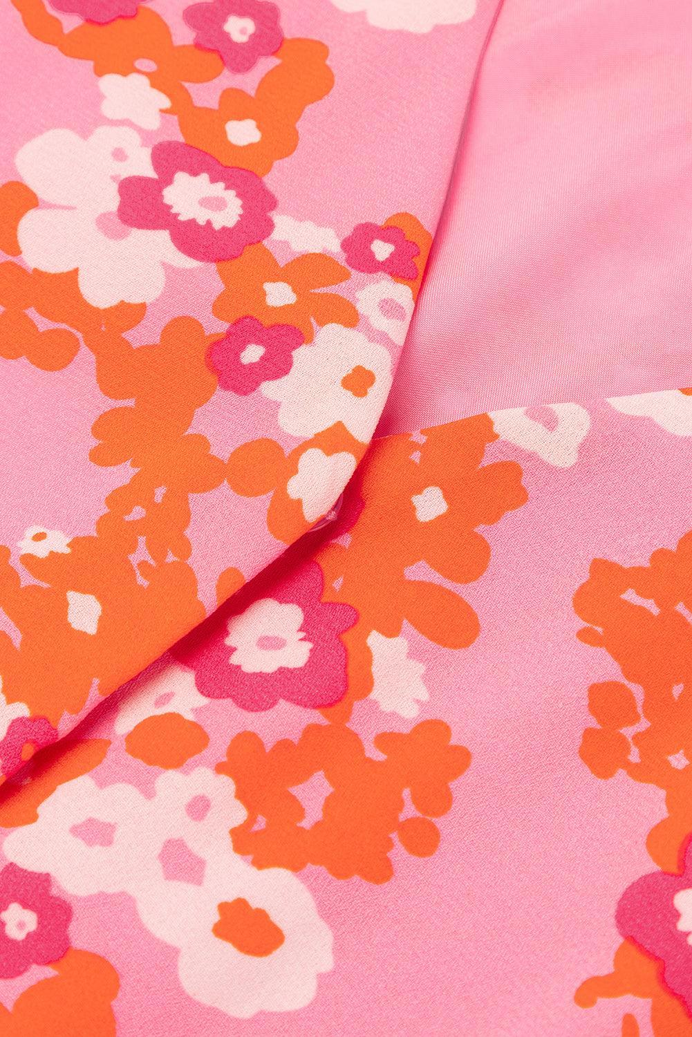 Kimberly | V-Neck Floral Ruffle Dress