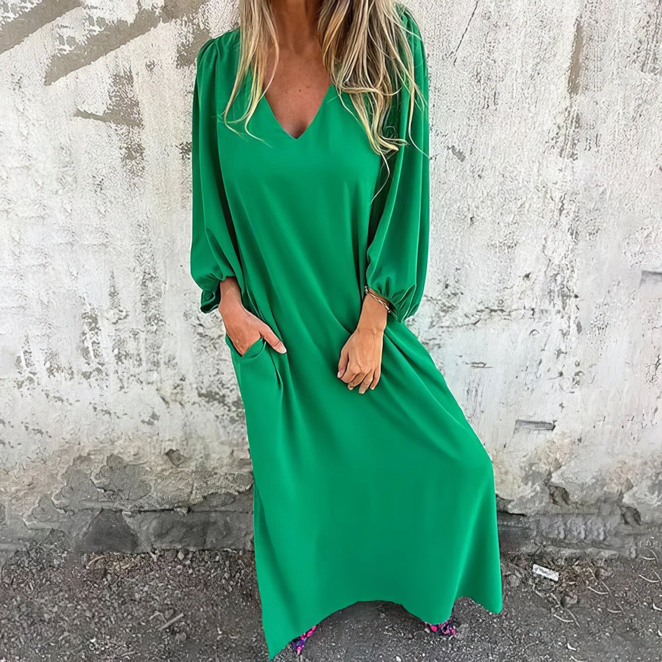Carol - Long Boho Dress with Pockets