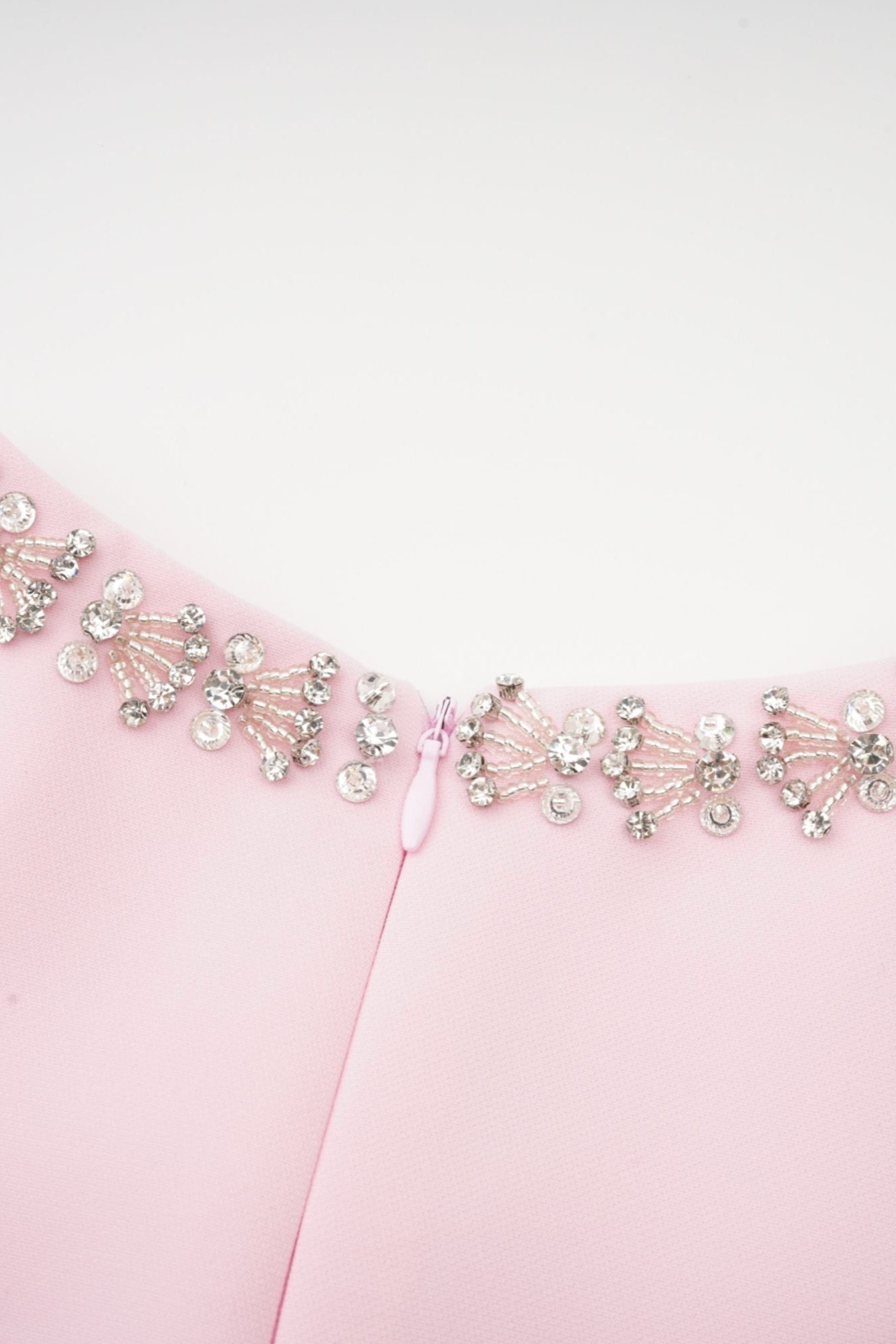 Linda | Crystal Bow Flared Midi Dress