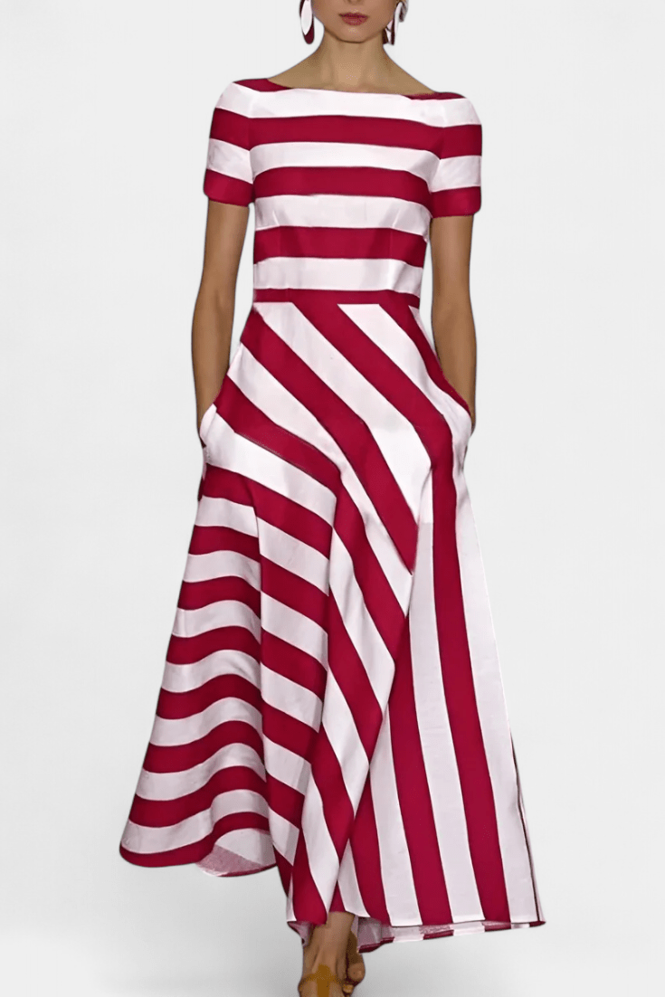 Lustra | Striped Handcrafted Maxi Dress