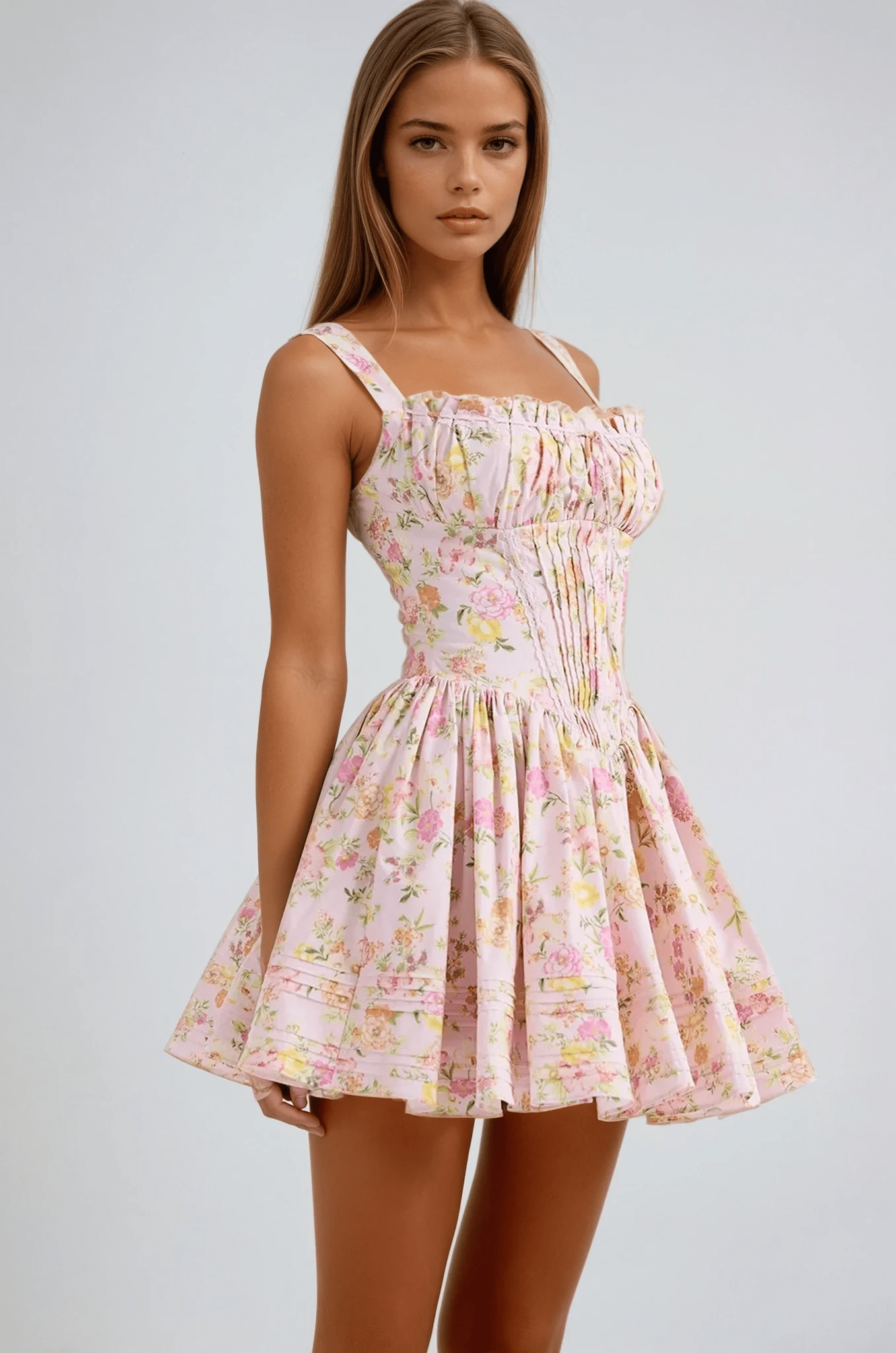 Lynn | Floral Corset Mini Dress