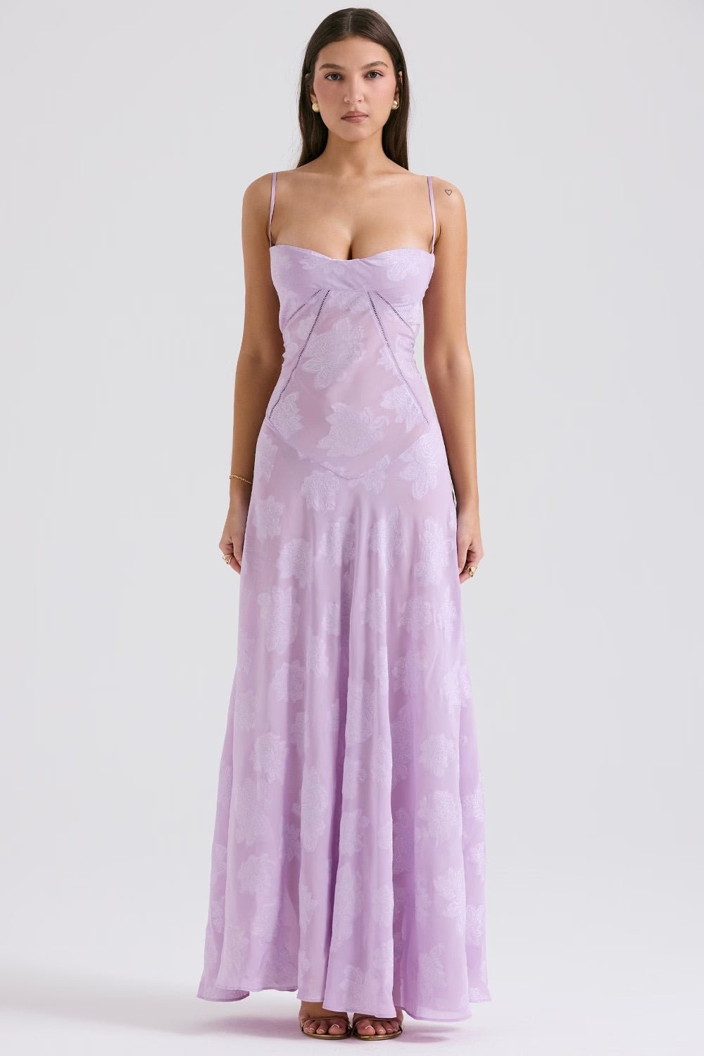 Mabel | Vintage Lace Lamé Dress