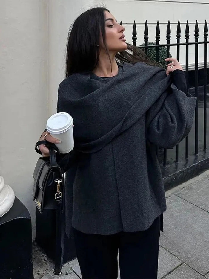 Avie - Stylish Luxury Cape Coat