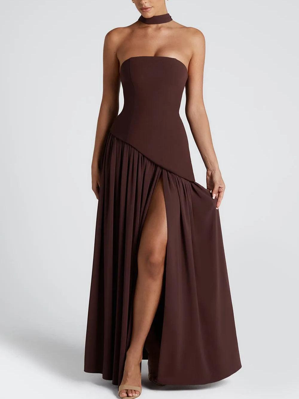 Malia Slit Ribbon Maxi Dress