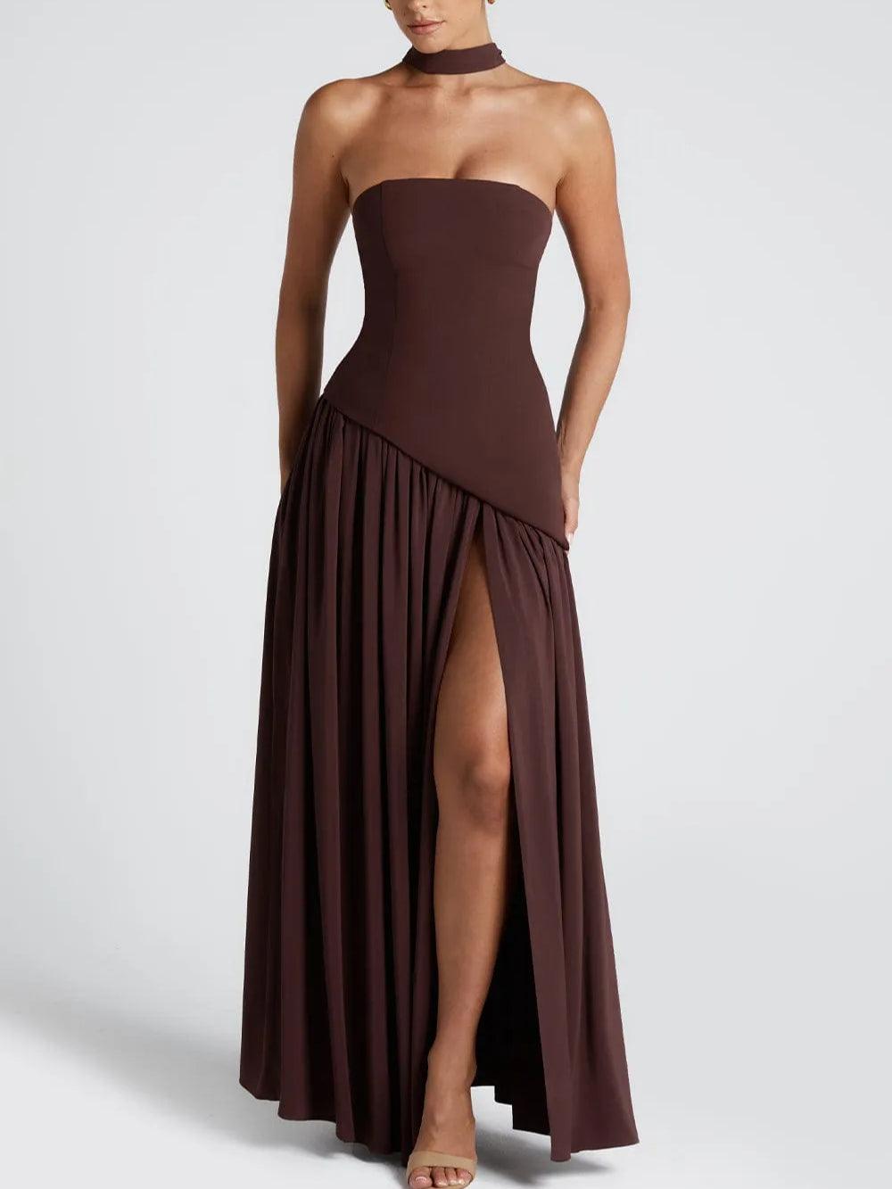 Malia Slit Ribbon Maxi Dress