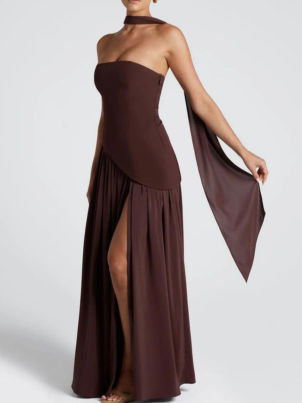 Malia Slit Ribbon Maxi Dress
