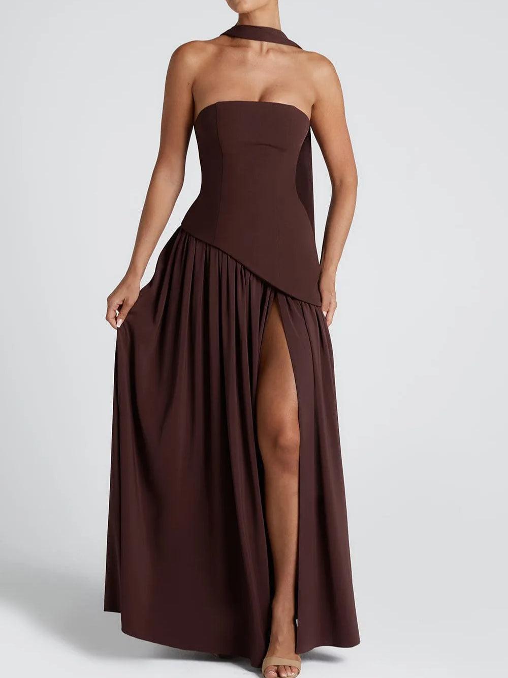 Malia Slit Ribbon Maxi Dress
