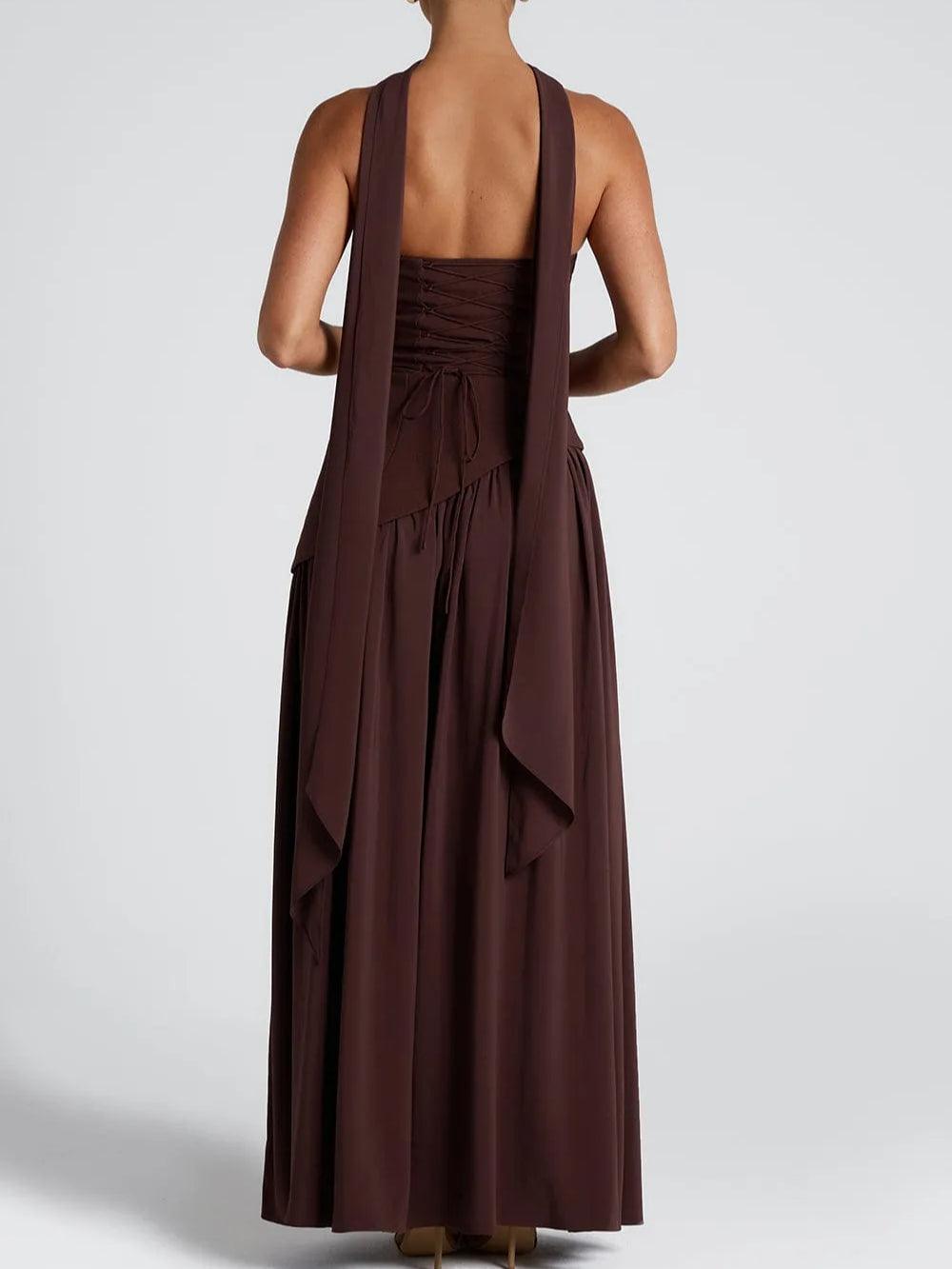 Malia Slit Ribbon Maxi Dress