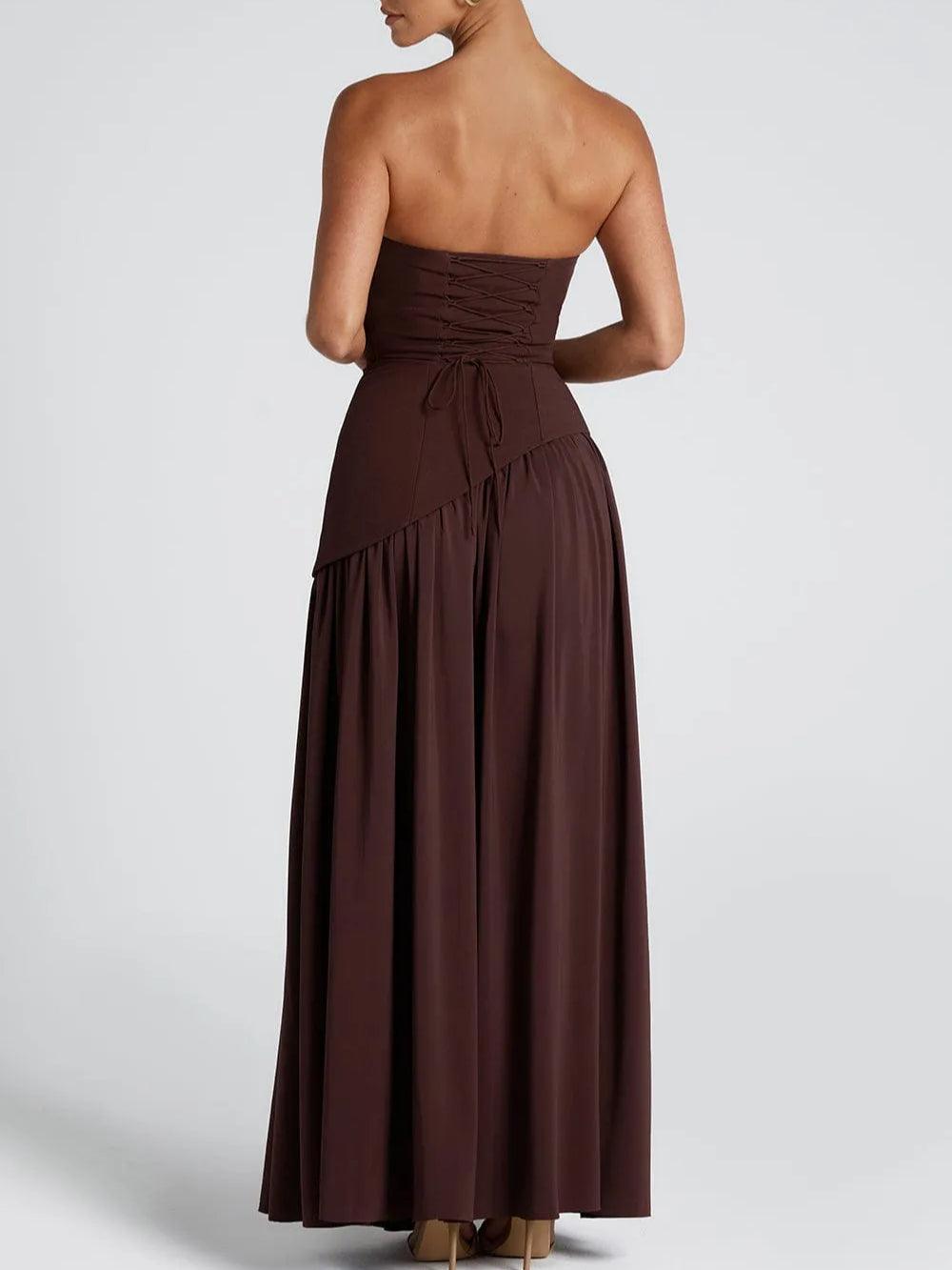 Malia Slit Ribbon Maxi Dress