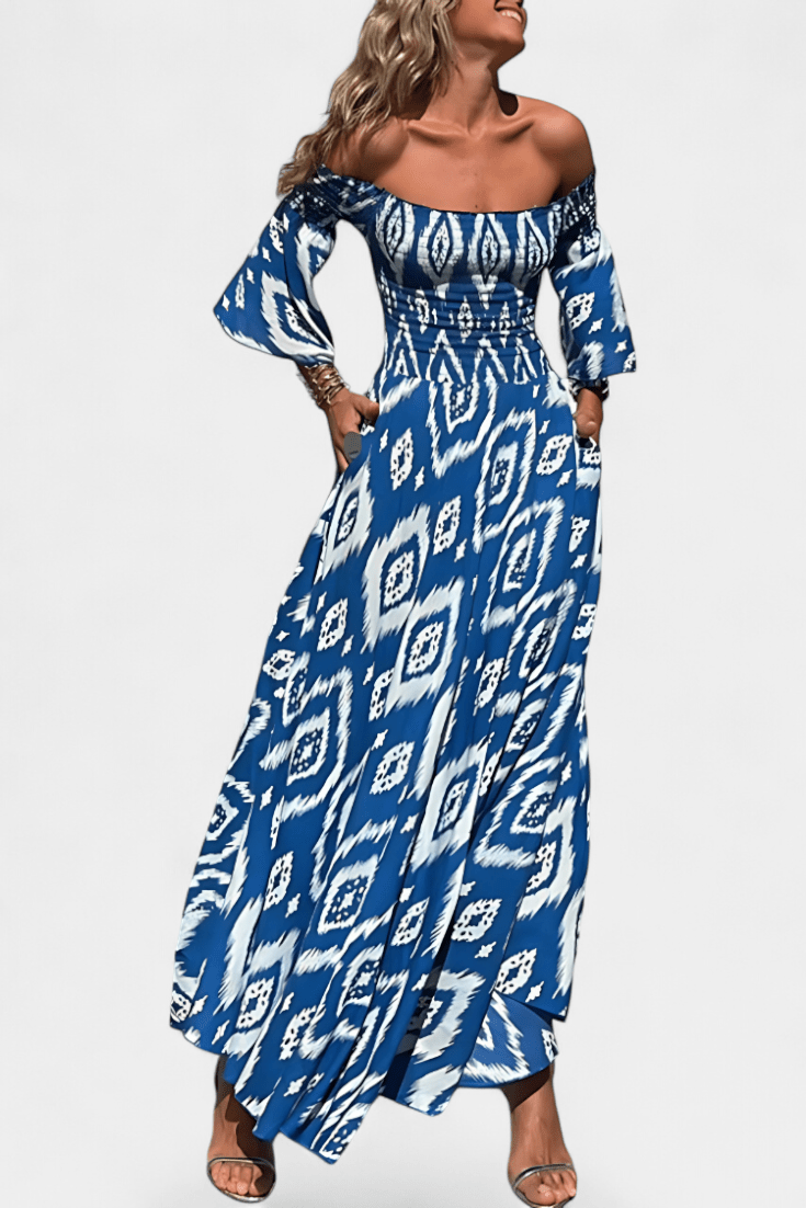 Mar | Off-Shoulder Floral Maxi Dress