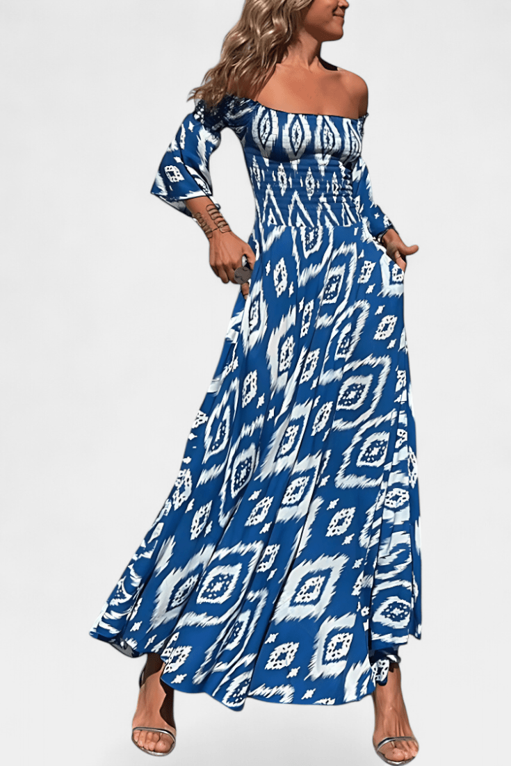 Mar | Off-Shoulder Floral Maxi Dress