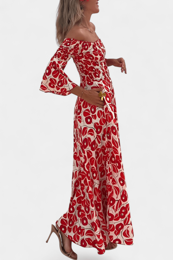 Mar | Off-Shoulder Floral Maxi Dress