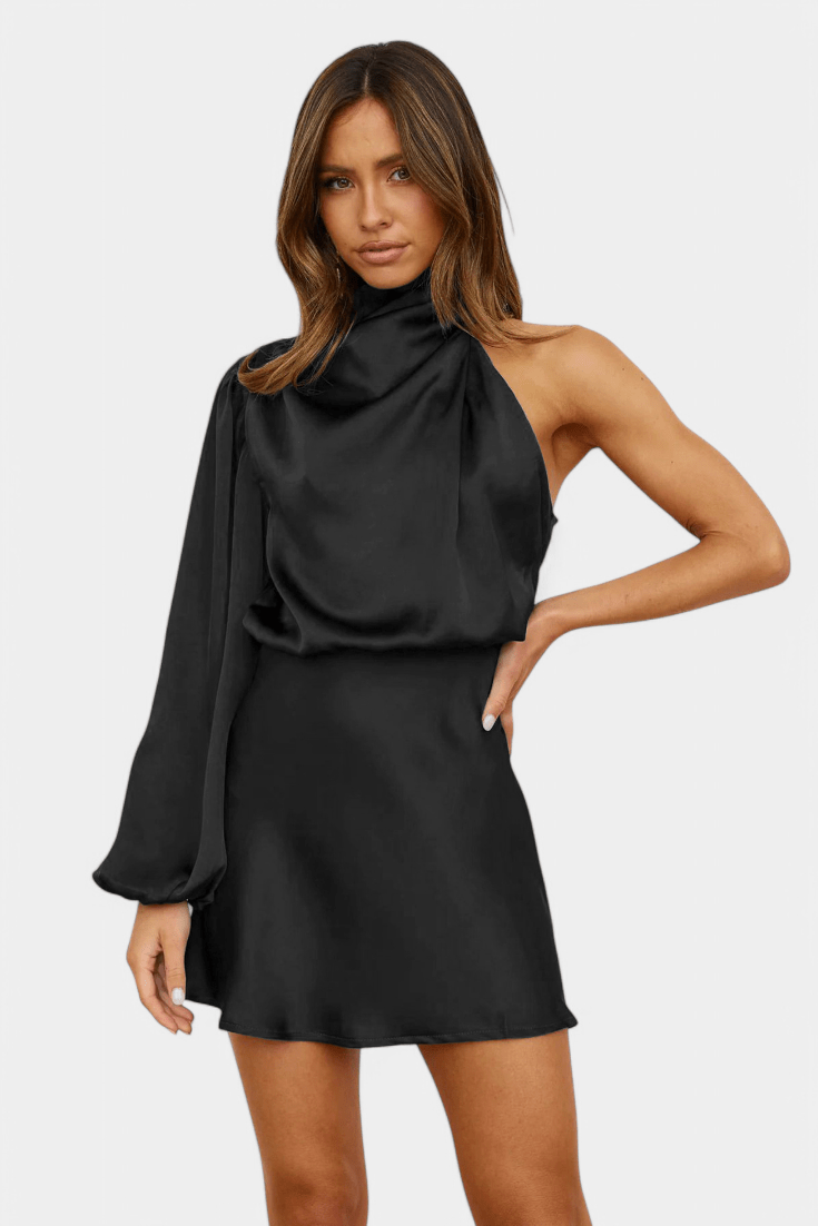 Mara | One-Shoulder Draped Dress