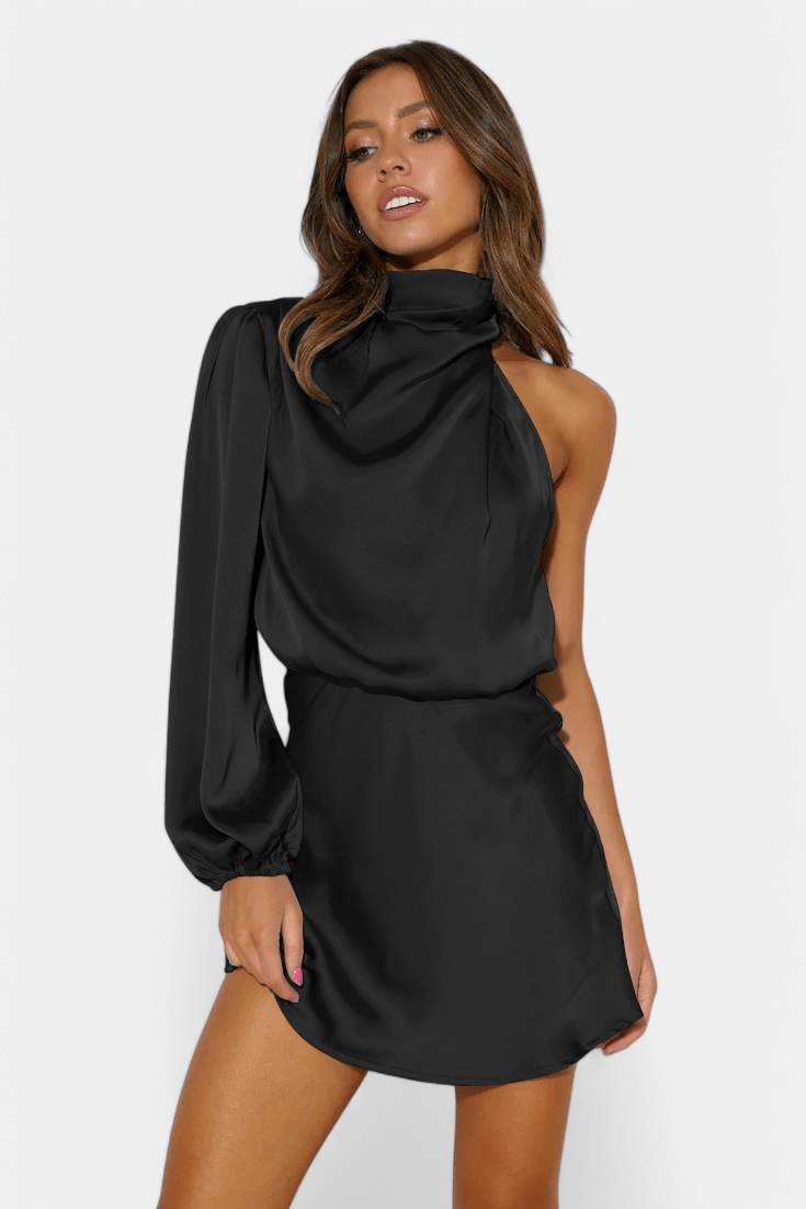Mara | One-Shoulder Draped Dress