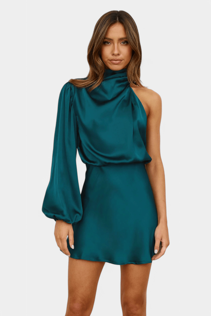 Mara | One-Shoulder Draped Dress