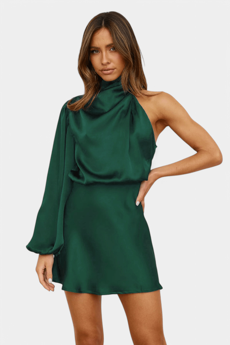 Mara | One-Shoulder Draped Dress