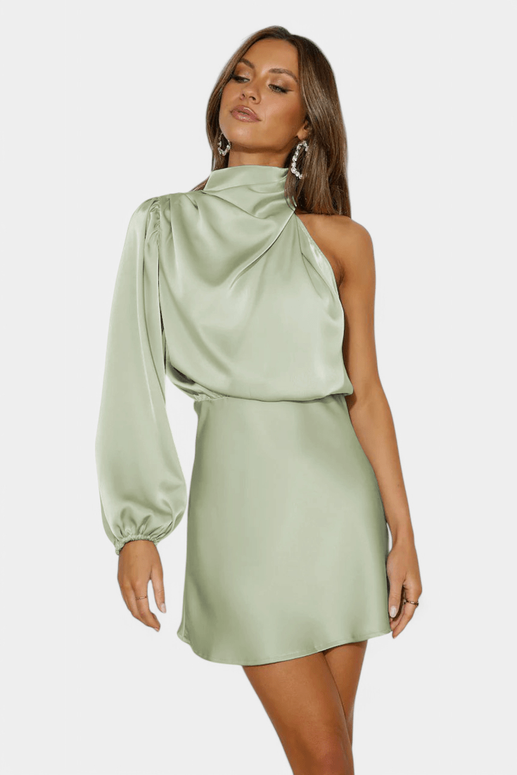 Mara | One-Shoulder Draped Dress