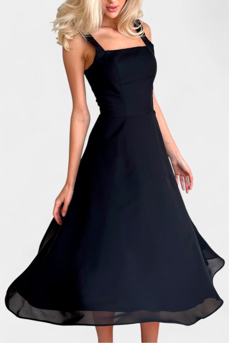 Mary | Sleeveless Fit and Flare A-Line Midi Dress