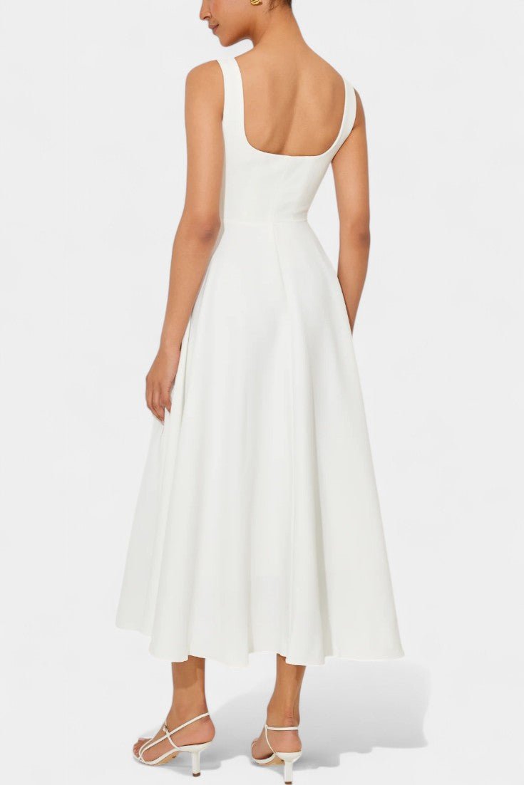Mary | Sleeveless Fit and Flare A-Line Midi Dress