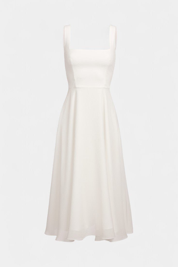 Mary | Sleeveless Fit and Flare A-Line Midi Dress